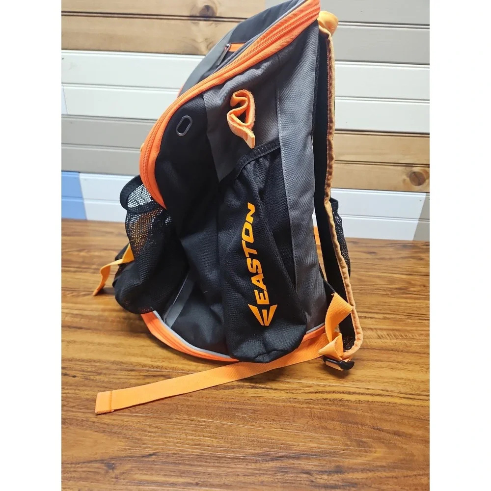 Easton Walk Off Baseball Softball Backpack Bat Bag Black  Orange Trim